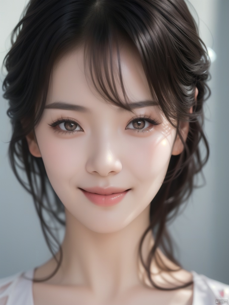 (masterpiece, best quality, high resolution),1 chinese girl,black hair,beautiful detailed eyes,cinematic angle,soft light,extremely detailed face,long eyelashes,skin details,light smile,looking at viewer,light and shadow details,

