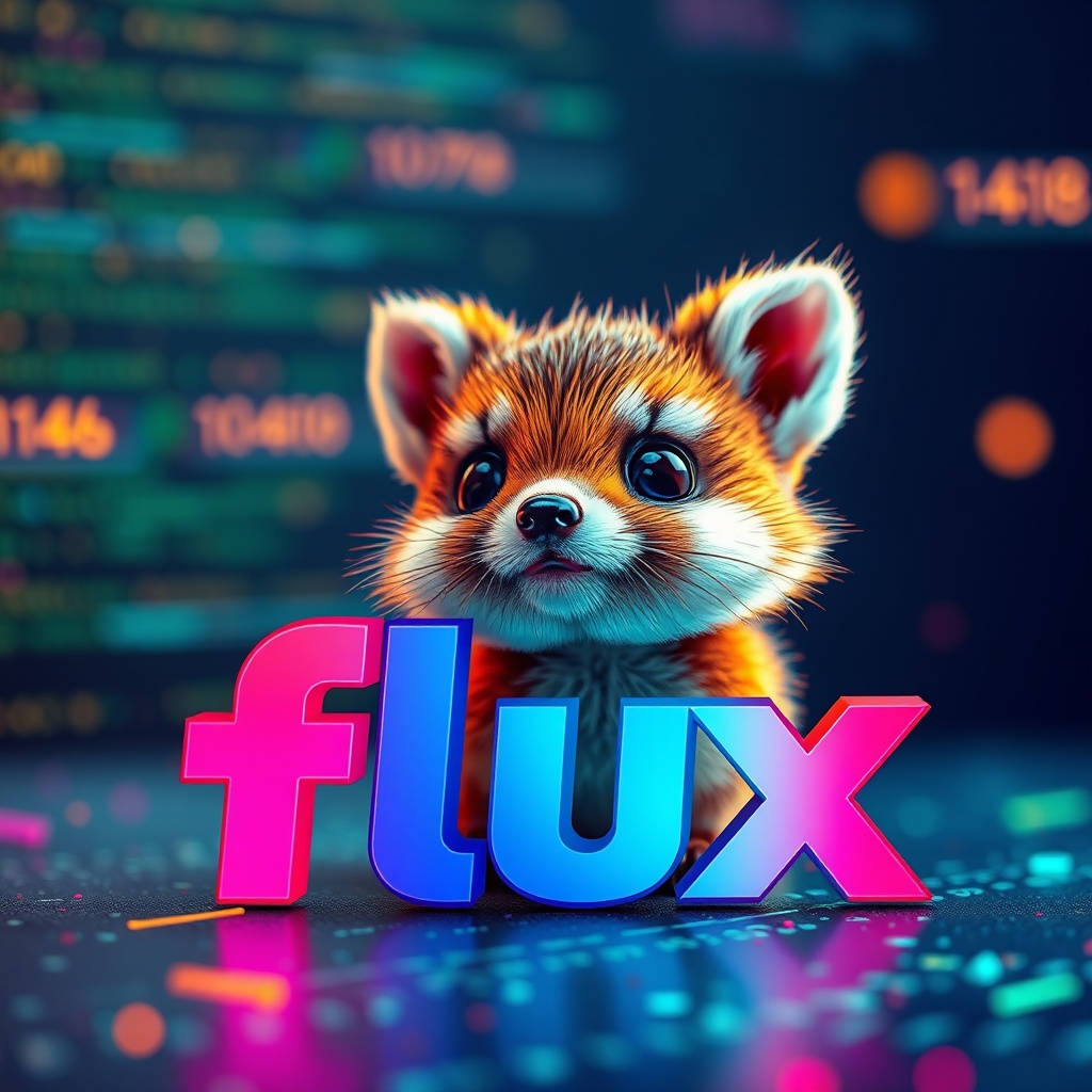 Captivating banner image for 'flux',  featuring a cute small animal character,  photorealistic style on Tensor.Art