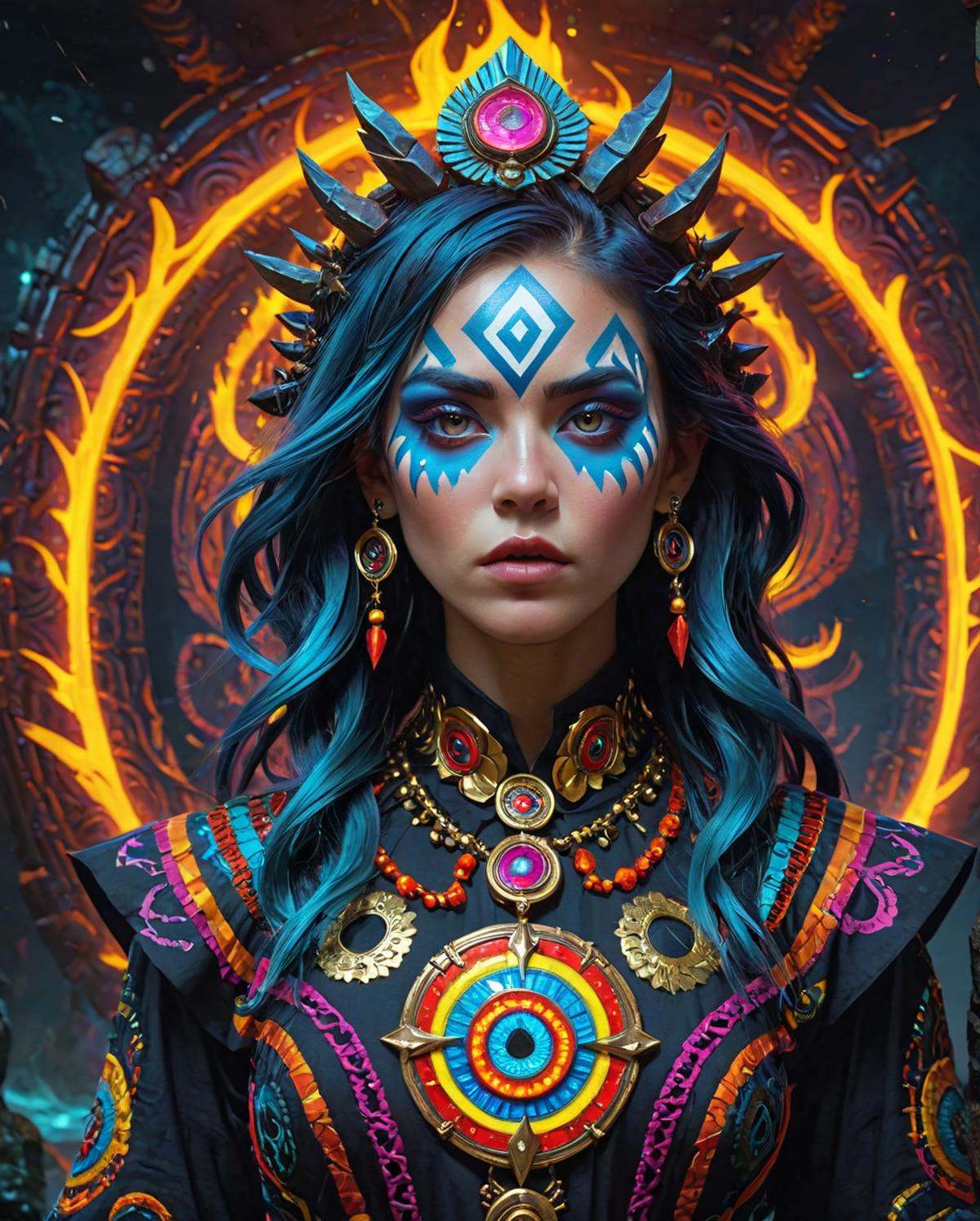 concept art,  Dark Wave Art,  shaman on Tensor.Art