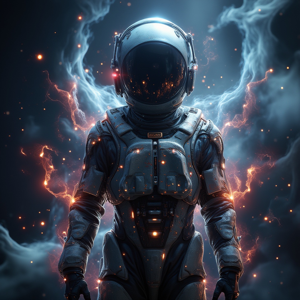 Made of,  glowing plasma streams,  space adventurer on Tensor.Art