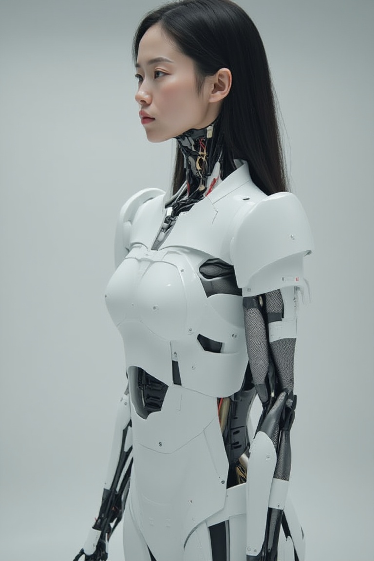 beautiful 20 years old korean robot women wearing nurse uniform,  gynoid,  nursing on Tensor.Art