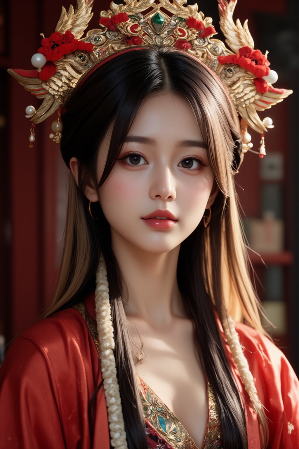 A stunning (korean woman),  bangs-hairstyle ,  cute-smile on Tensor.Art