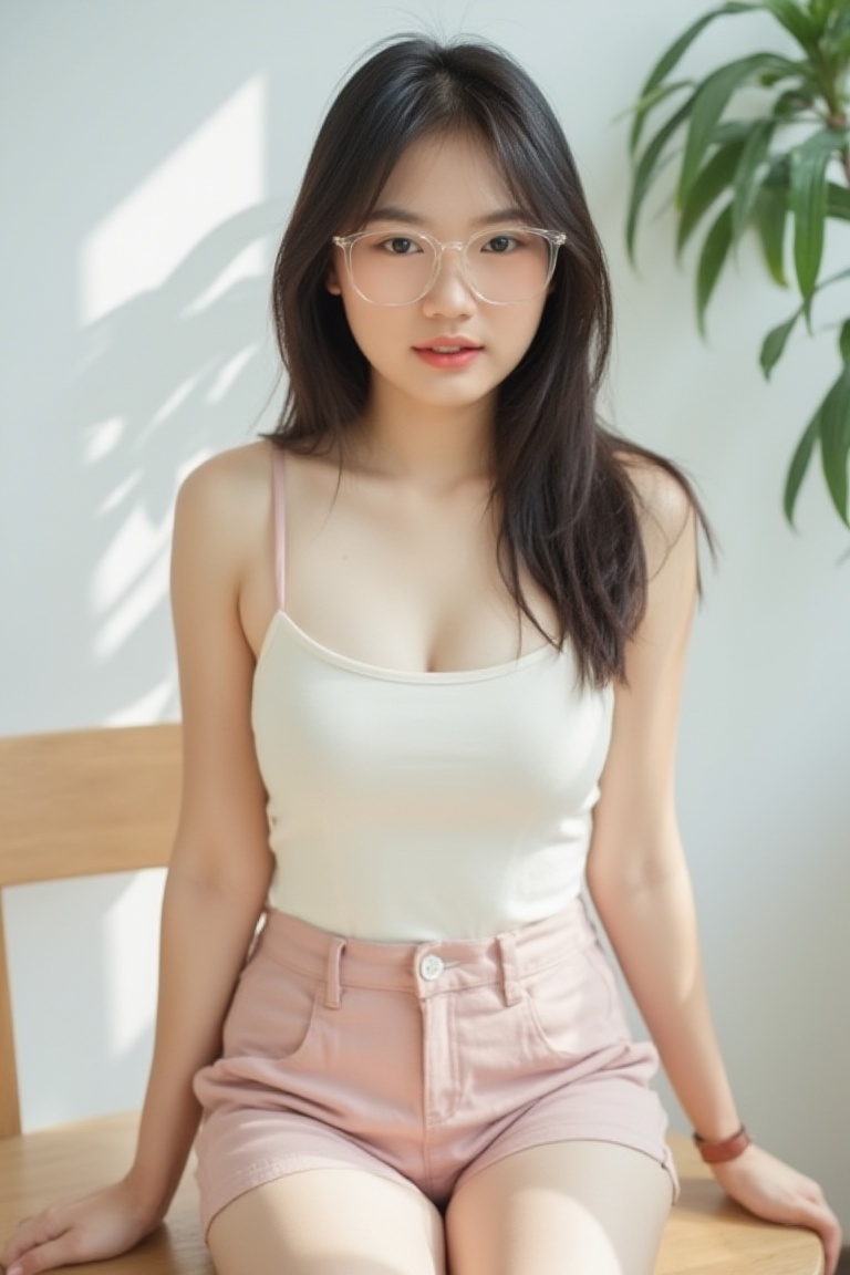Korean Girl,  Front view shot,  Proportional Body by 🌟E N I G M A 🌟 on Tensor.Art