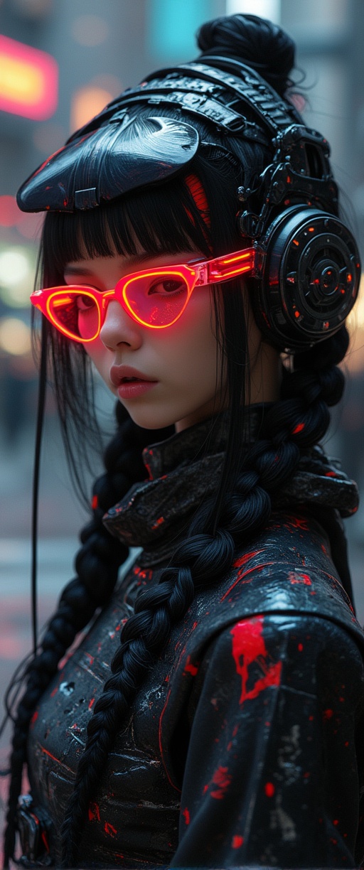 (cyberpunk girl like a samurai in the style of Conrad Roset,  Nicola Samori),  ultra realistic on Tensor.Art
