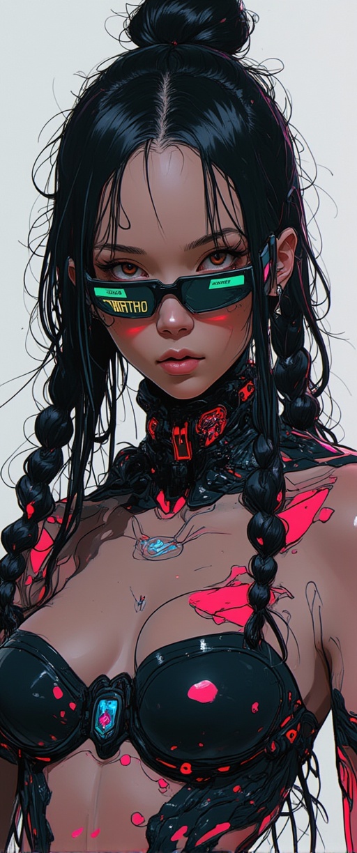 (cyberpunk girl like a samurai in the style of Conrad Roset,  Nicola Samori),  ultra realistic on Tensor.Art