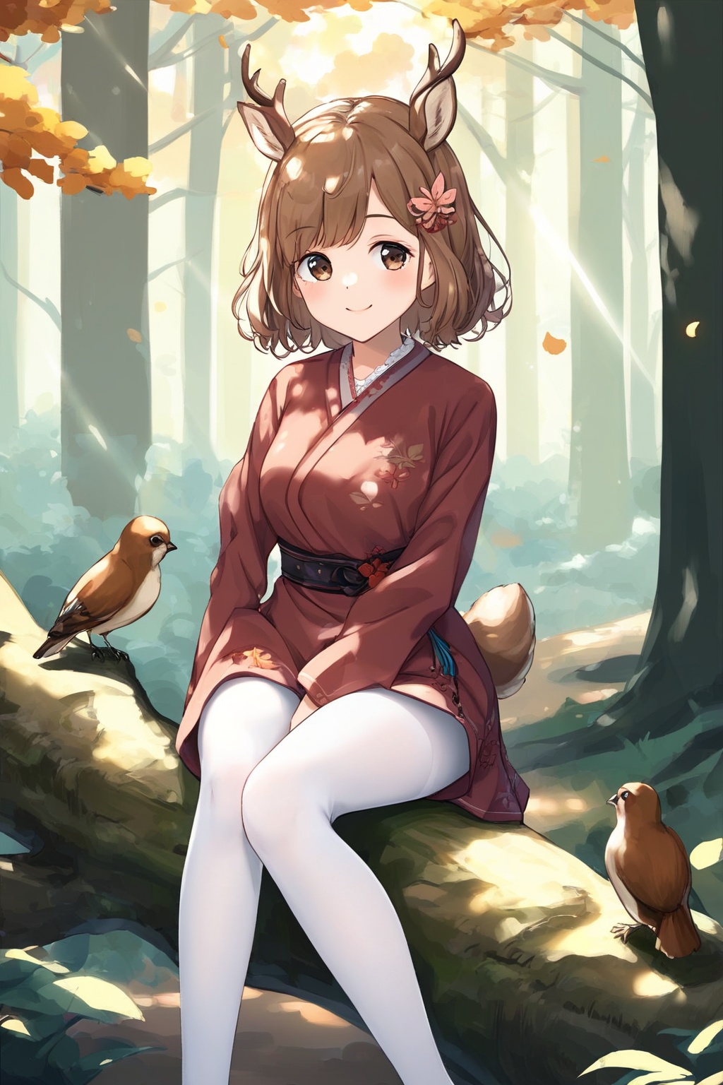 1girl,  apricot brown hair,  medium hair on Tensor.Art