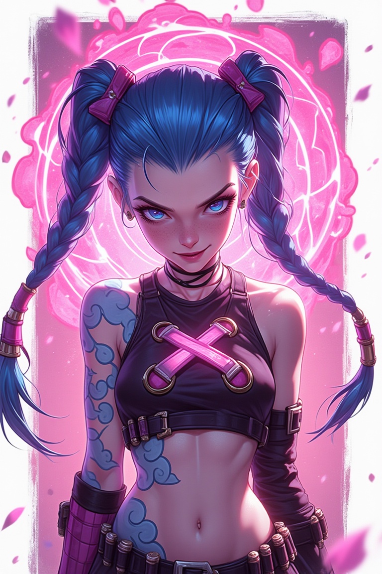 jinxkaryln,  jinx league of legends,  a woman on Tensor.Art