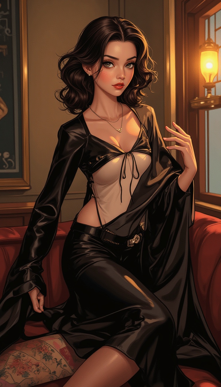 A woman with a passion for vintage fashion. A symbol of elegance,  sophisticated outfits and timeless hairstyles,  luxurio...