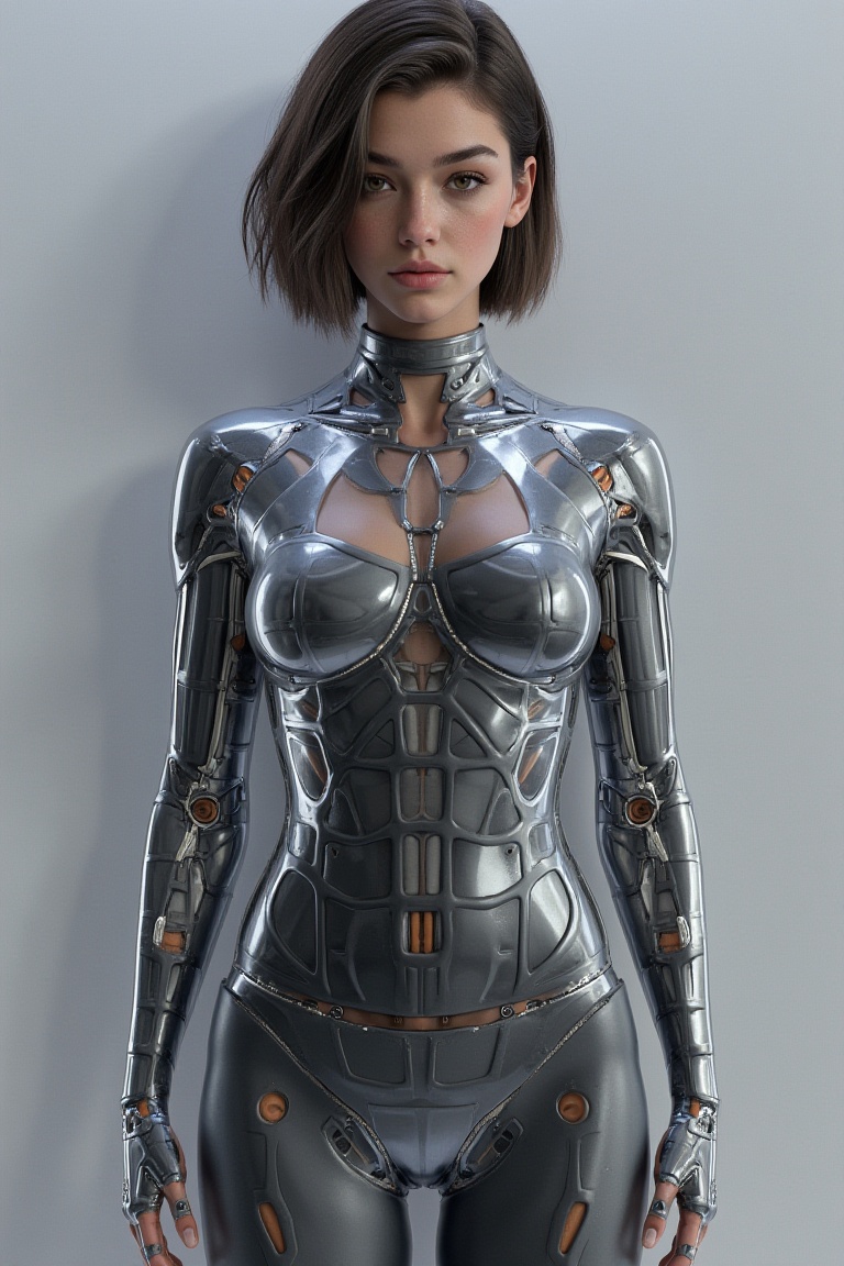 A beautiful Korean android girl,  gynoid on Tensor.Art