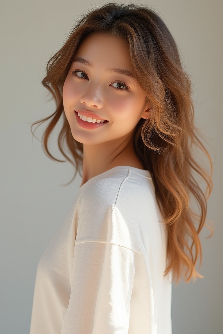 Create a stunning 8K CG Unity wallpaper featuring a highly detailed,  ultra HD image of a beautiful Asian actress in her 3...