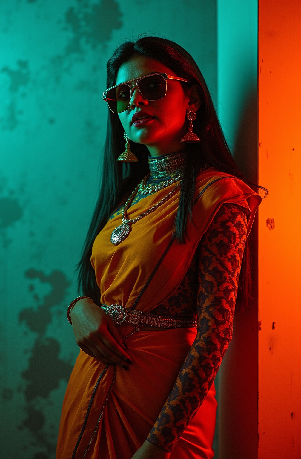 Mallu girl stylish morden dress,  nice curvy body,  sexy on Tensor.Art
