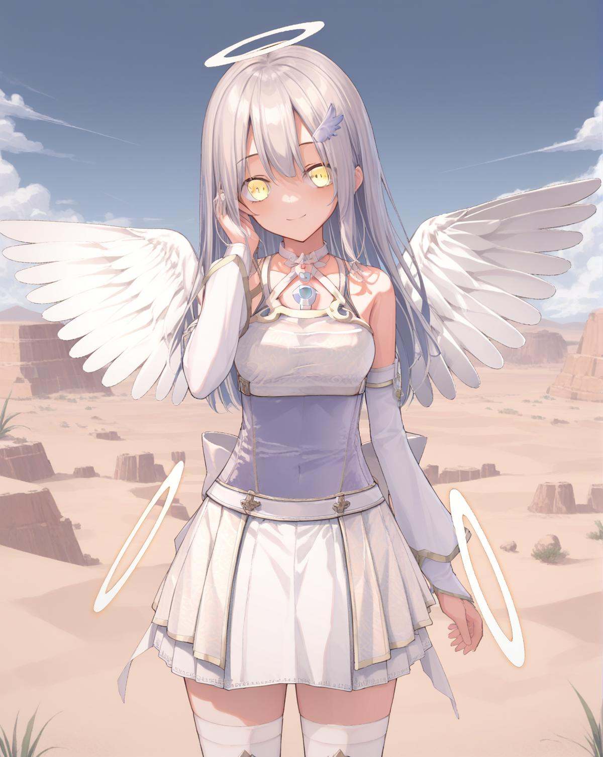 crysraphael,  halo,  yellow eyes on Tensor.Art