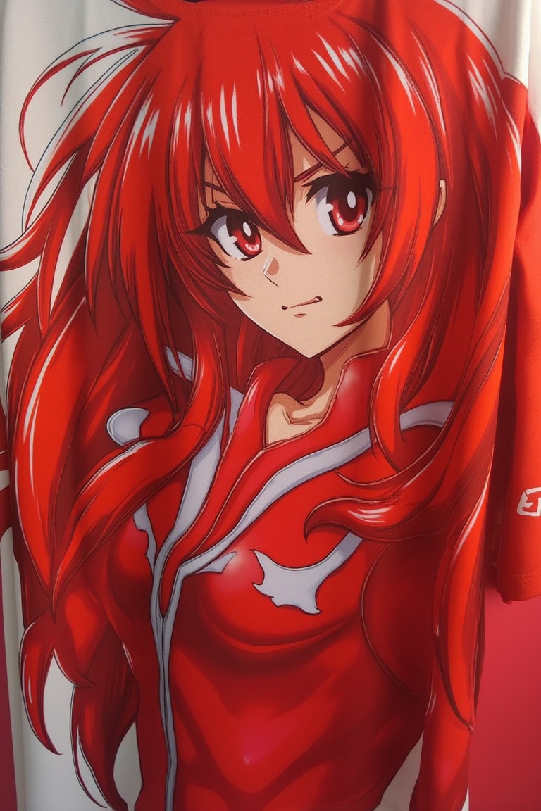 (masterpiece),  best quality,  waifu_shirt(erza scarlet) on Tensor.Art