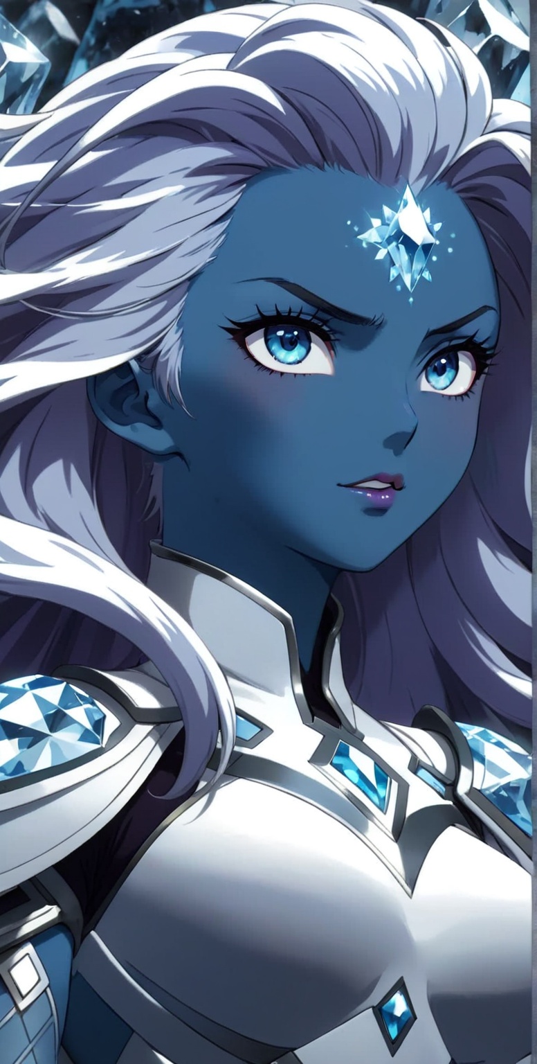 1girl_ice,  frost armor suit,  elemental on Tensor.Art