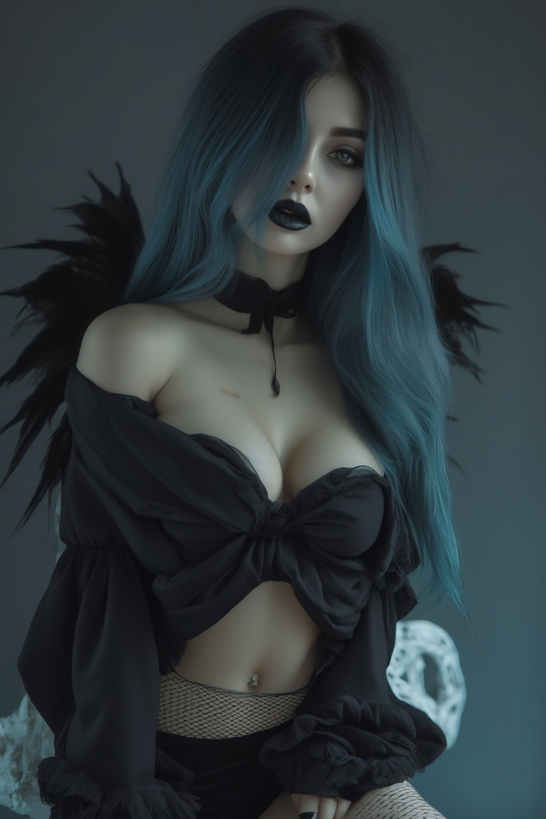 goth girl,  realistic,  raw photo on Tensor.Art