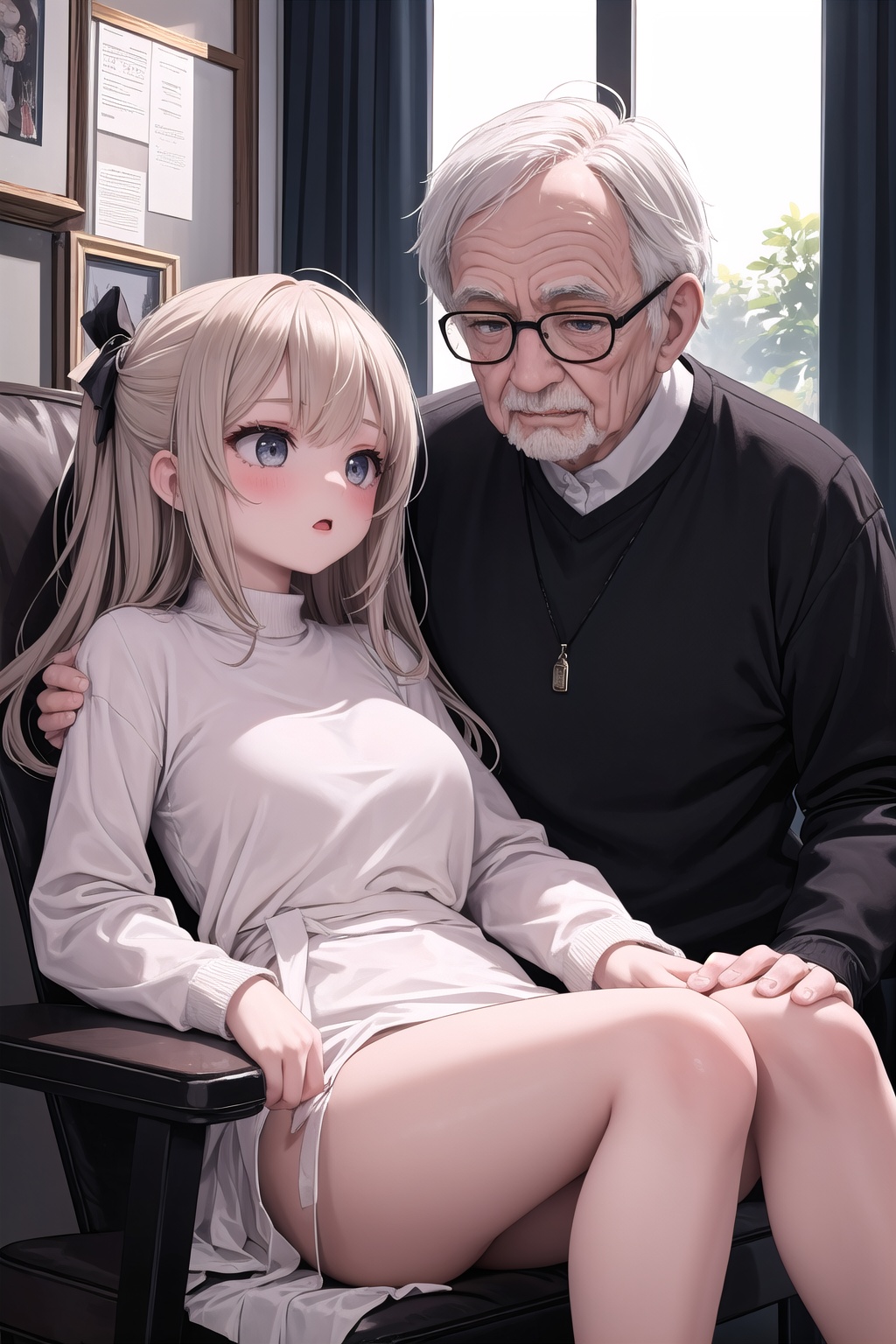 (masterpiece),  1girl and old man on Tensor.Art