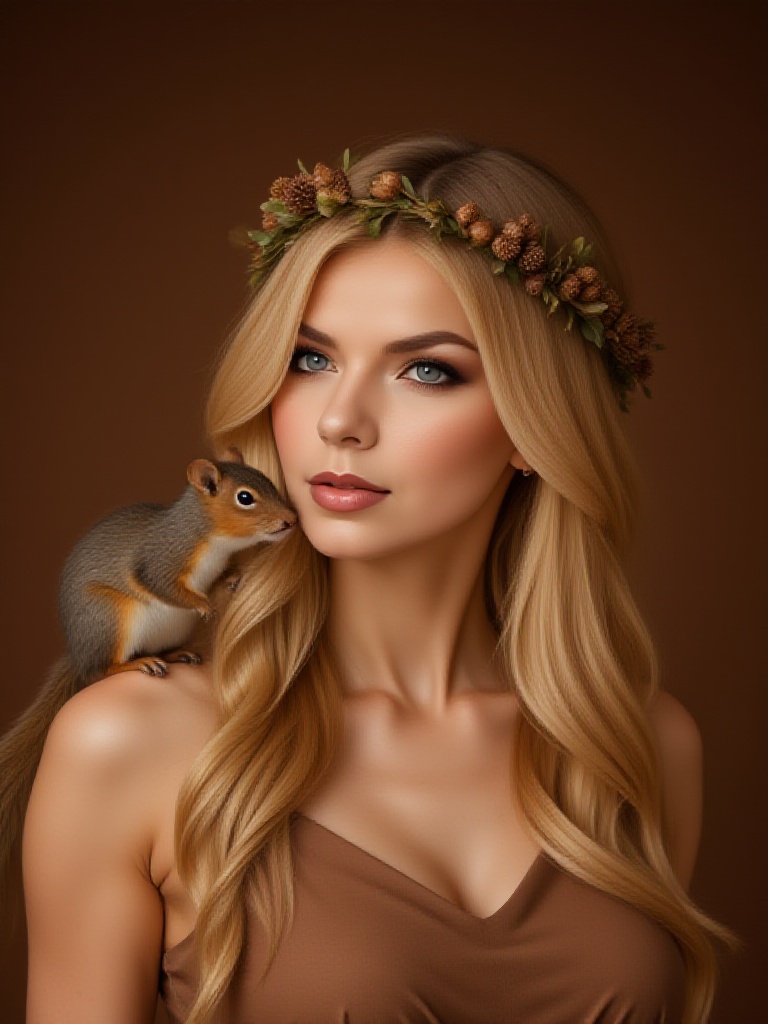 photo of beautiful woman,  natural looking,  long wavy honey color hair on Tensor.Art