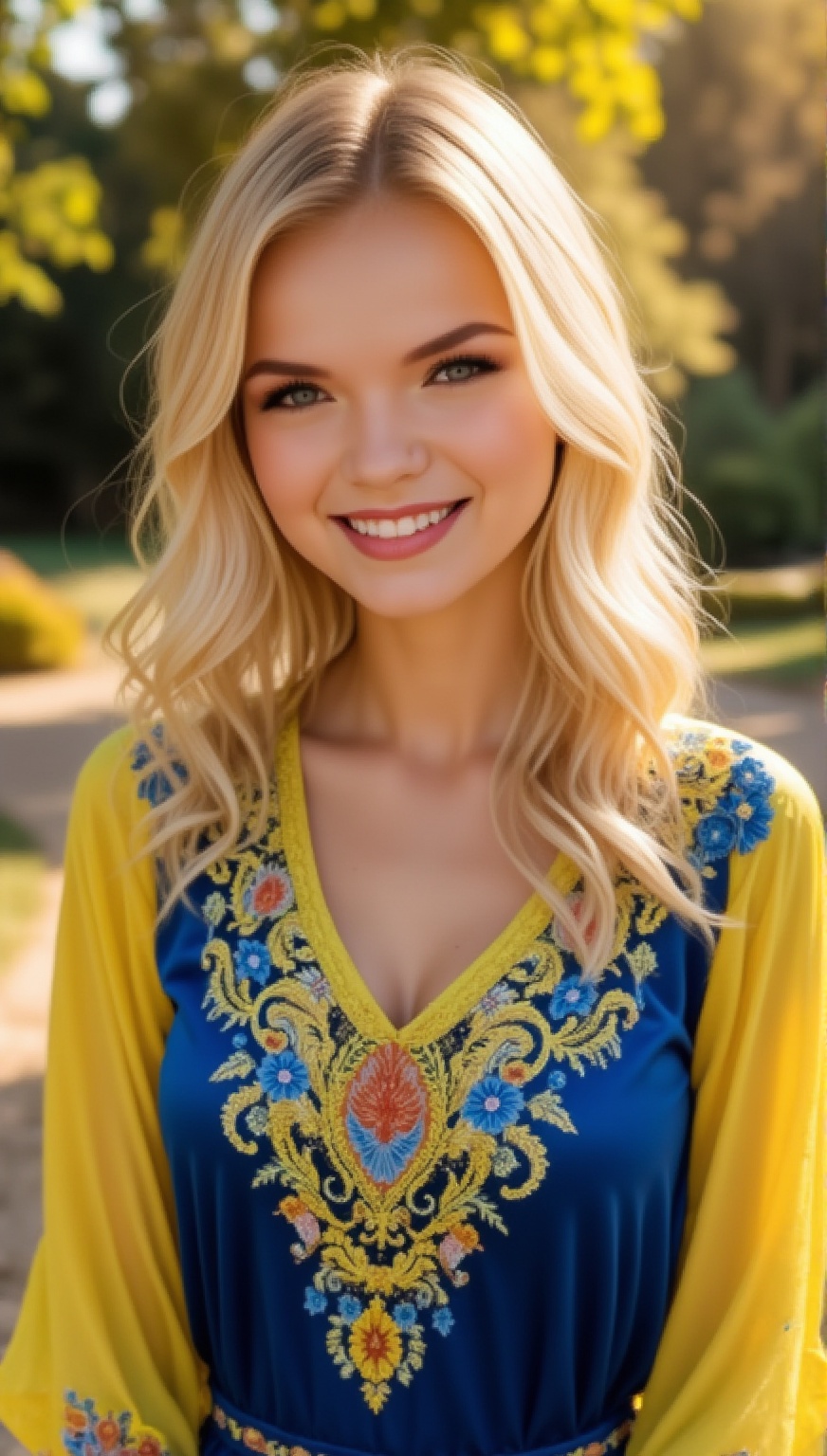 Beautiful young woman,  blonde,  smiling on Tensor.Art
