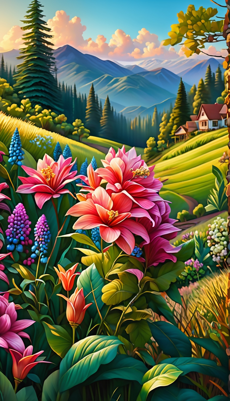 flower,  outdoors,  sky on Tensor.Art