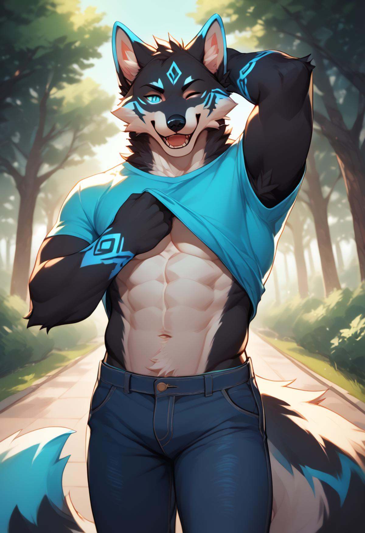 azul,  furry,  mature on Tensor.Art
