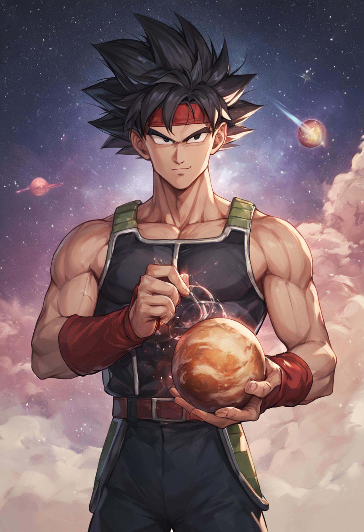 1boy and bardock,  ,  spiked hair on Tensor.Art