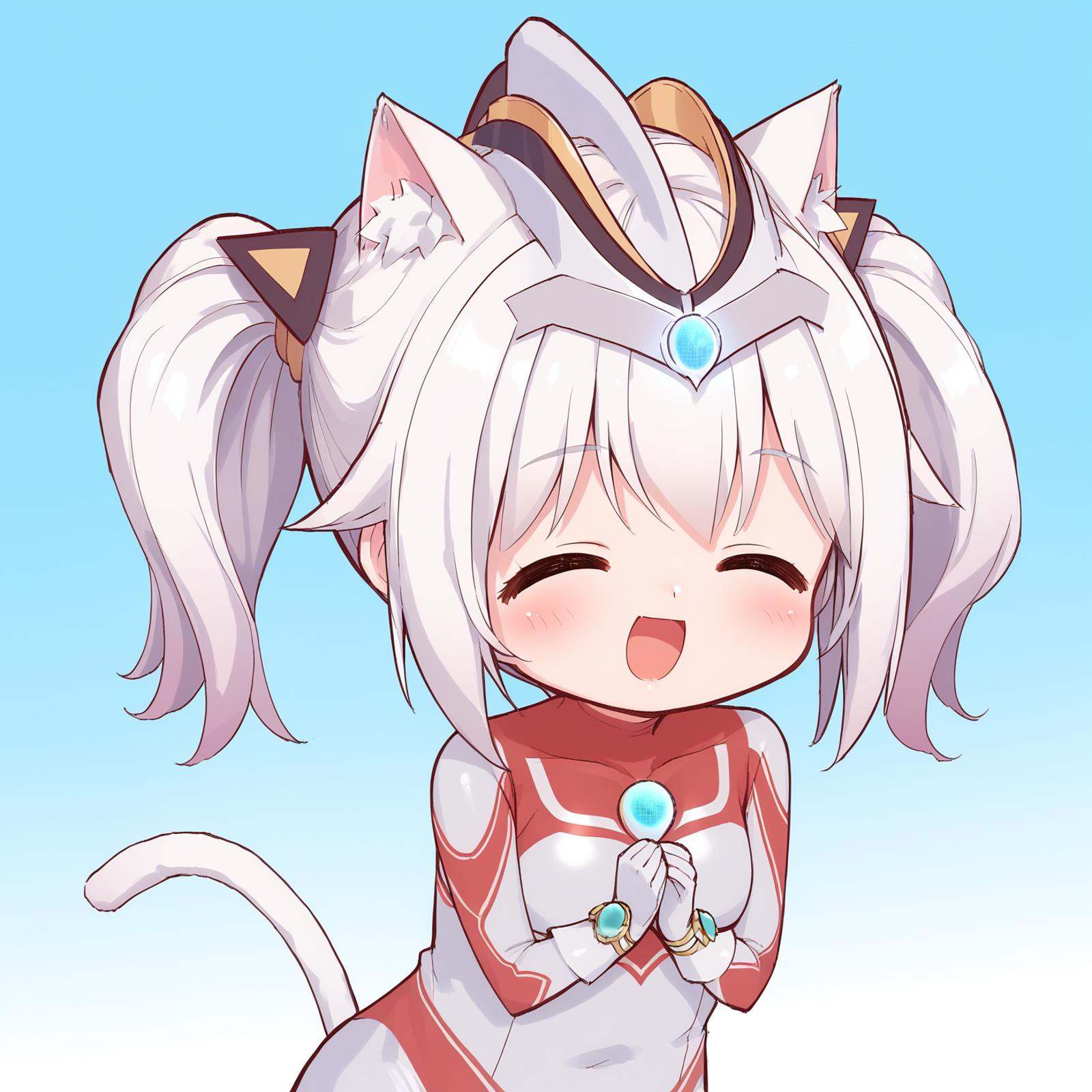 junneko,  twintails,  white hair on Tensor.Art