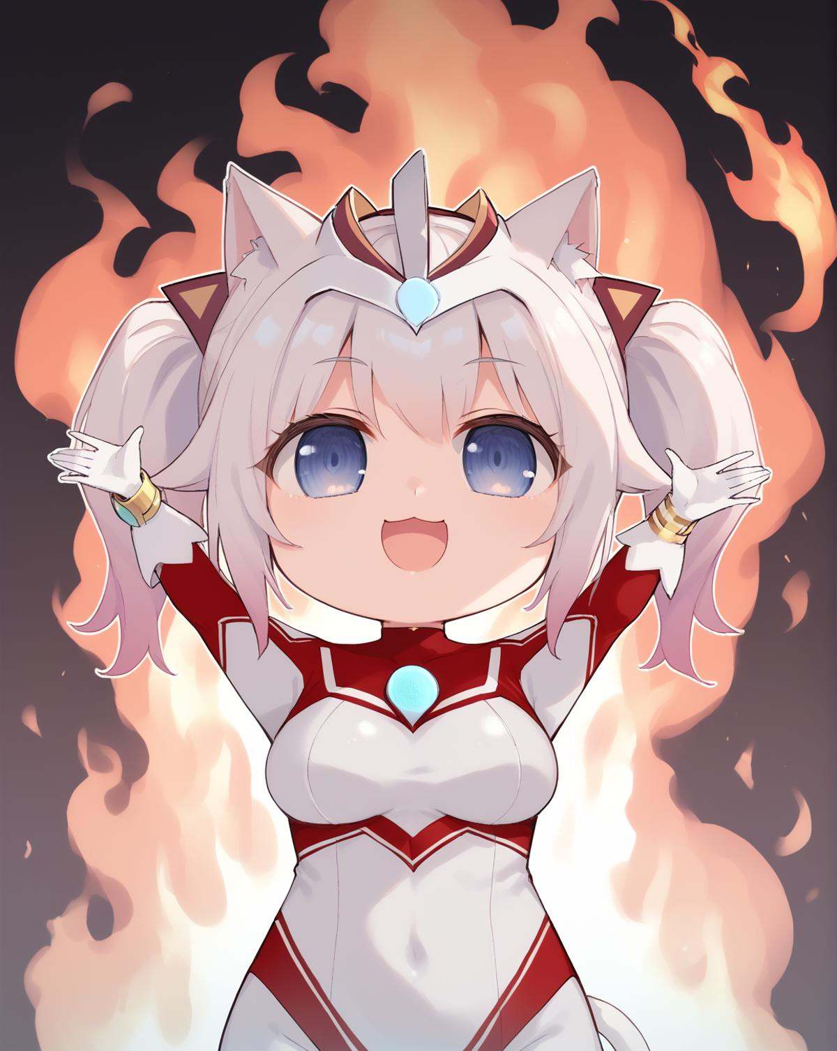 junneko,  twintails,  white hair on Tensor.Art