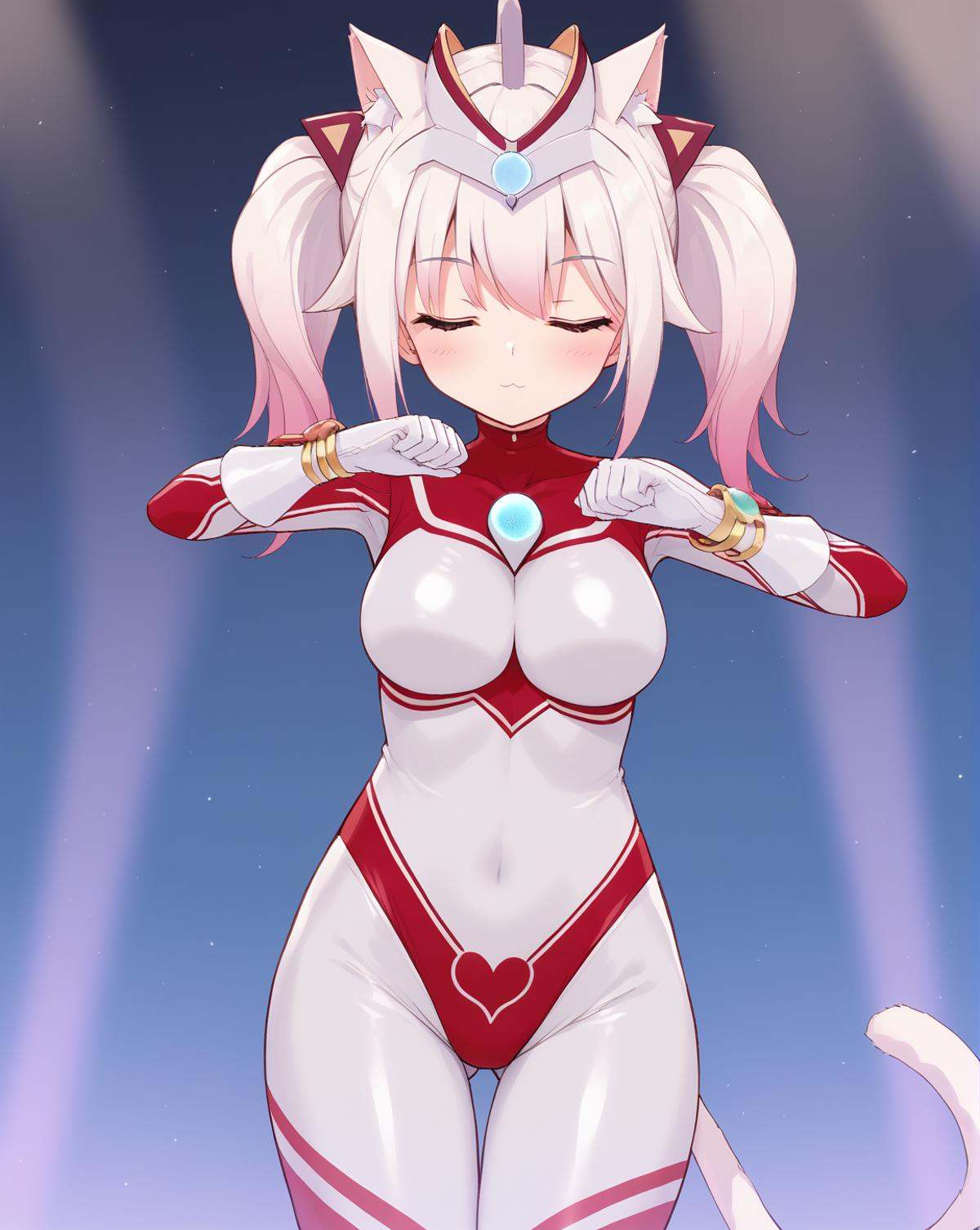 junneko,  twintails,  white hair on Tensor.Art