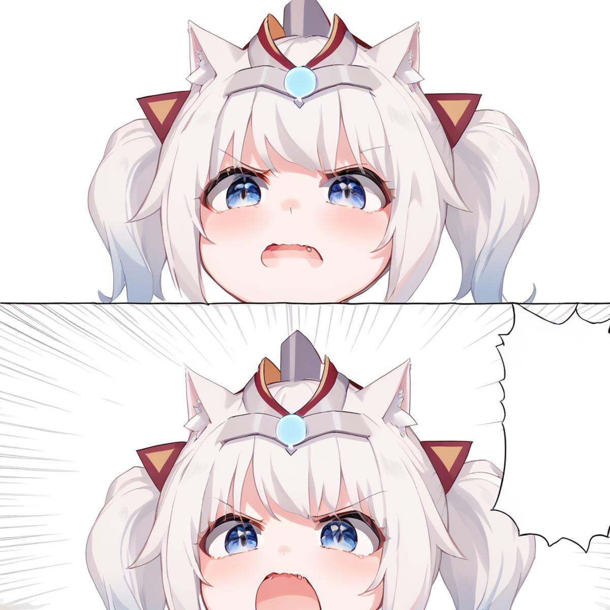 junneko,  twintails,  white hair on Tensor.Art