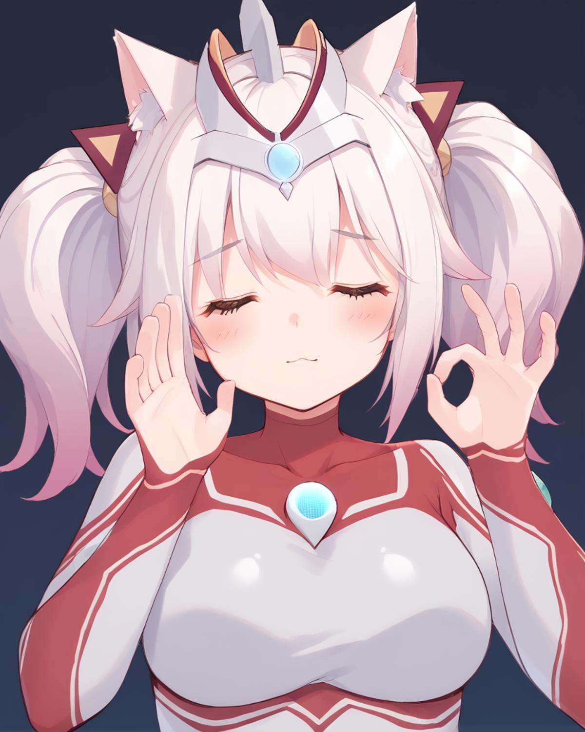 junneko,  twintails,  white hair on Tensor.Art