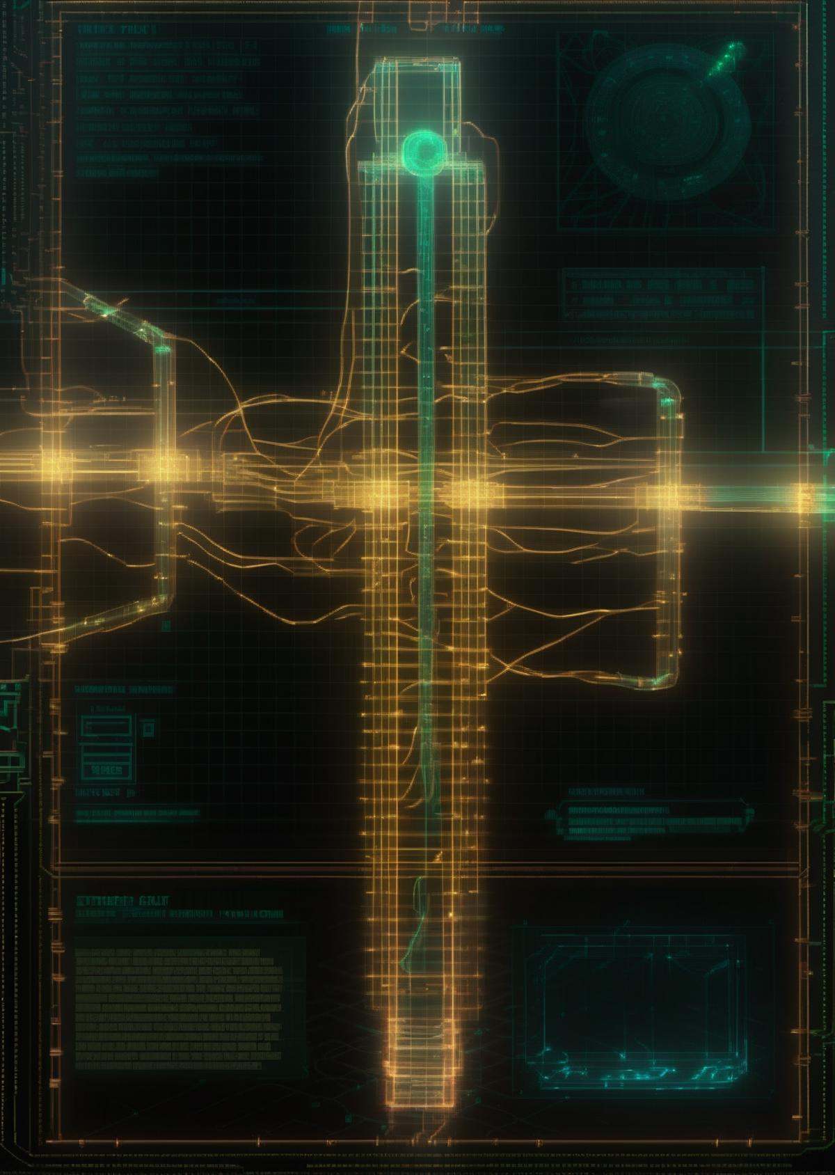 a screenshot , Etherial Circuitry Panel: Glowing circuit pathways woven from etheric threads, manipulated with precision. , Epsylon Point, vfx, computer graphics,  (cgi, a wireframe) diagram, net art<lora:cyberui_sdxl:1.0>