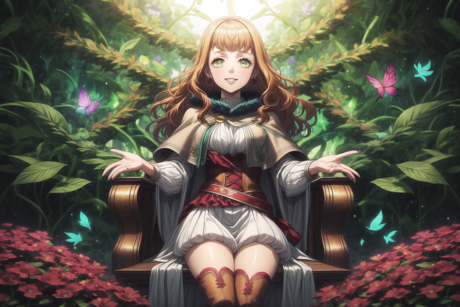1girl,  mimosa vermillion,  orange hair on Tensor.Art