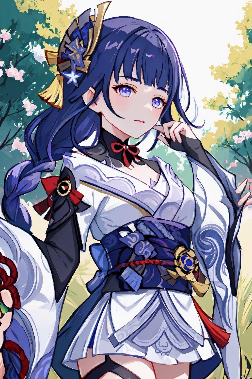 1 1girl, genshin impact, raiden shogun