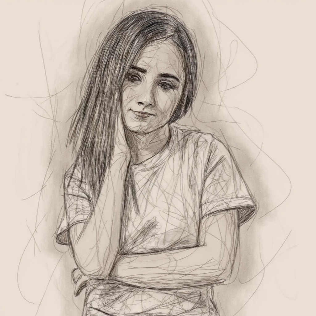 johaneli portrait,  moguel style,  sketch on Tensor.Art