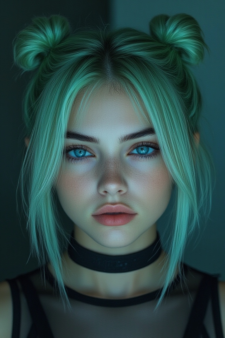 1girl,  aqua eyes,  pale skin on Tensor.Art