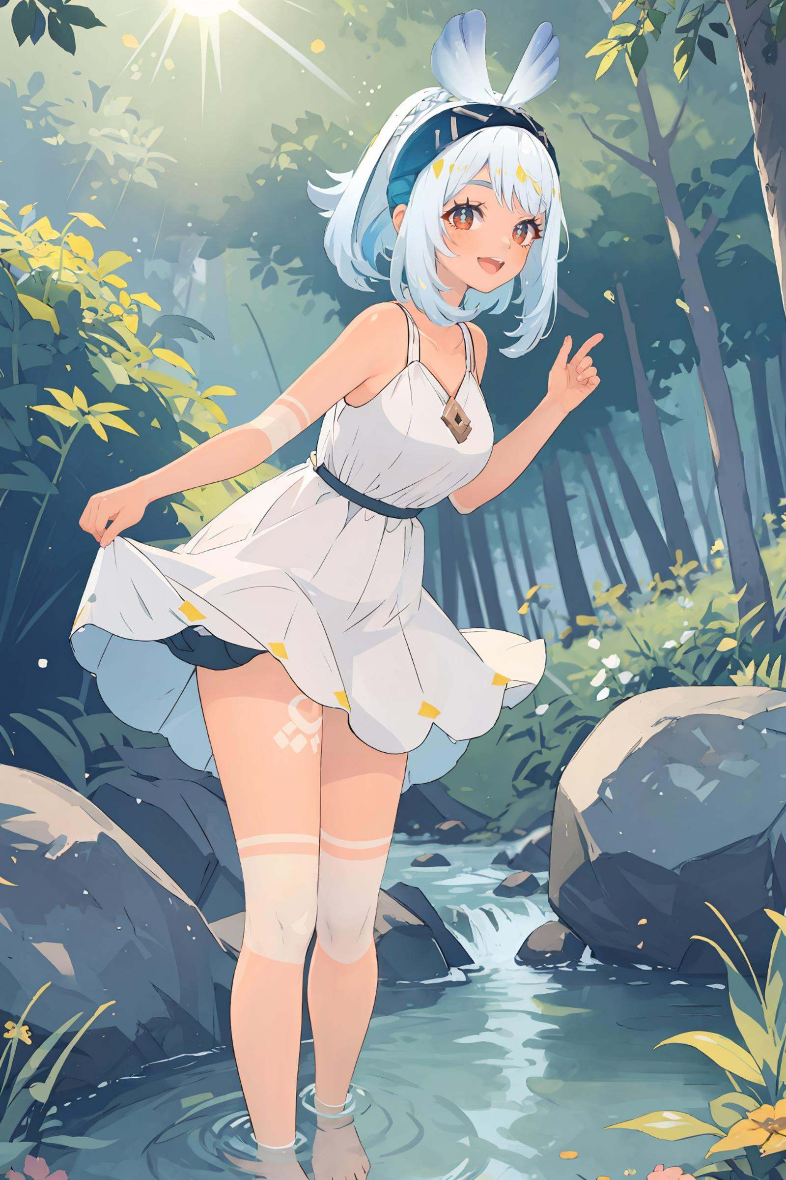 1girl,  mualani \(genshin impact\),  bow hairband on Tensor.Art