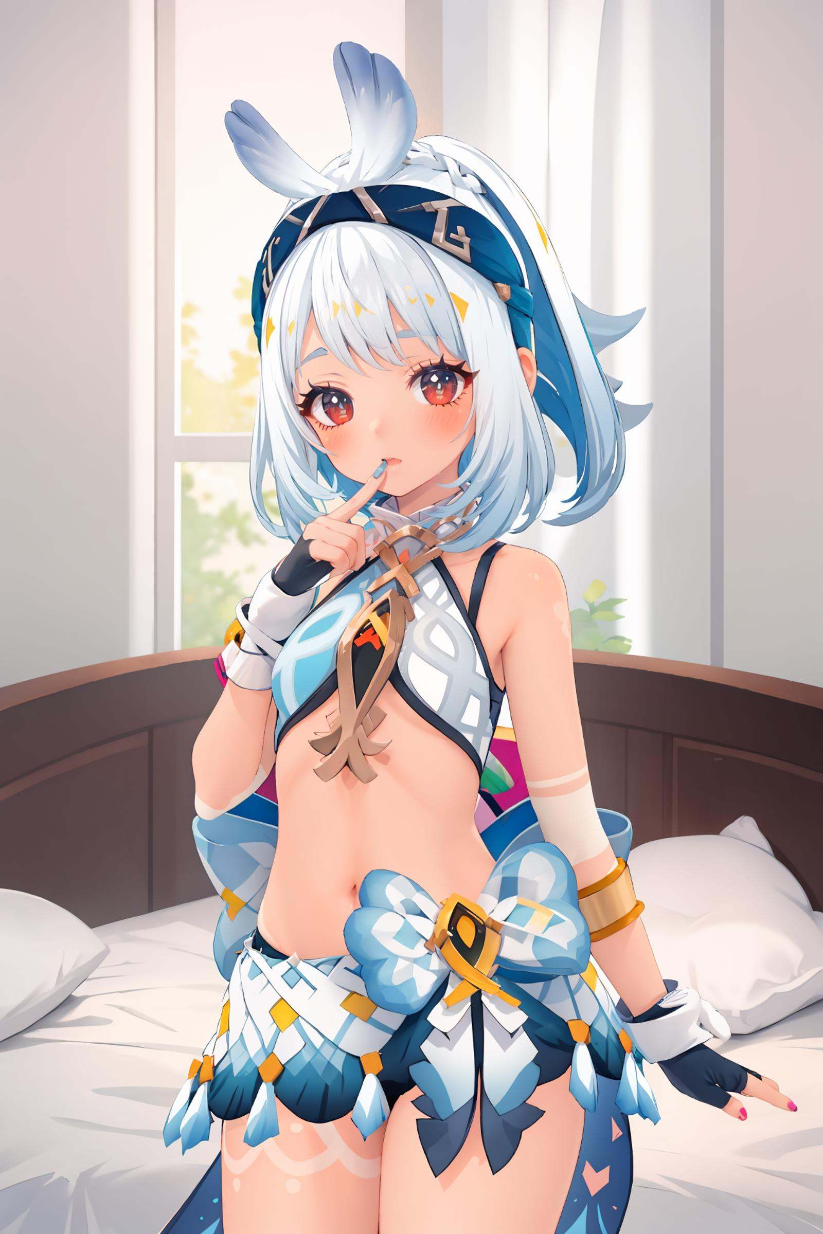 1girl,  mualani \(genshin impact\),  fingerless gloves on Tensor.Art