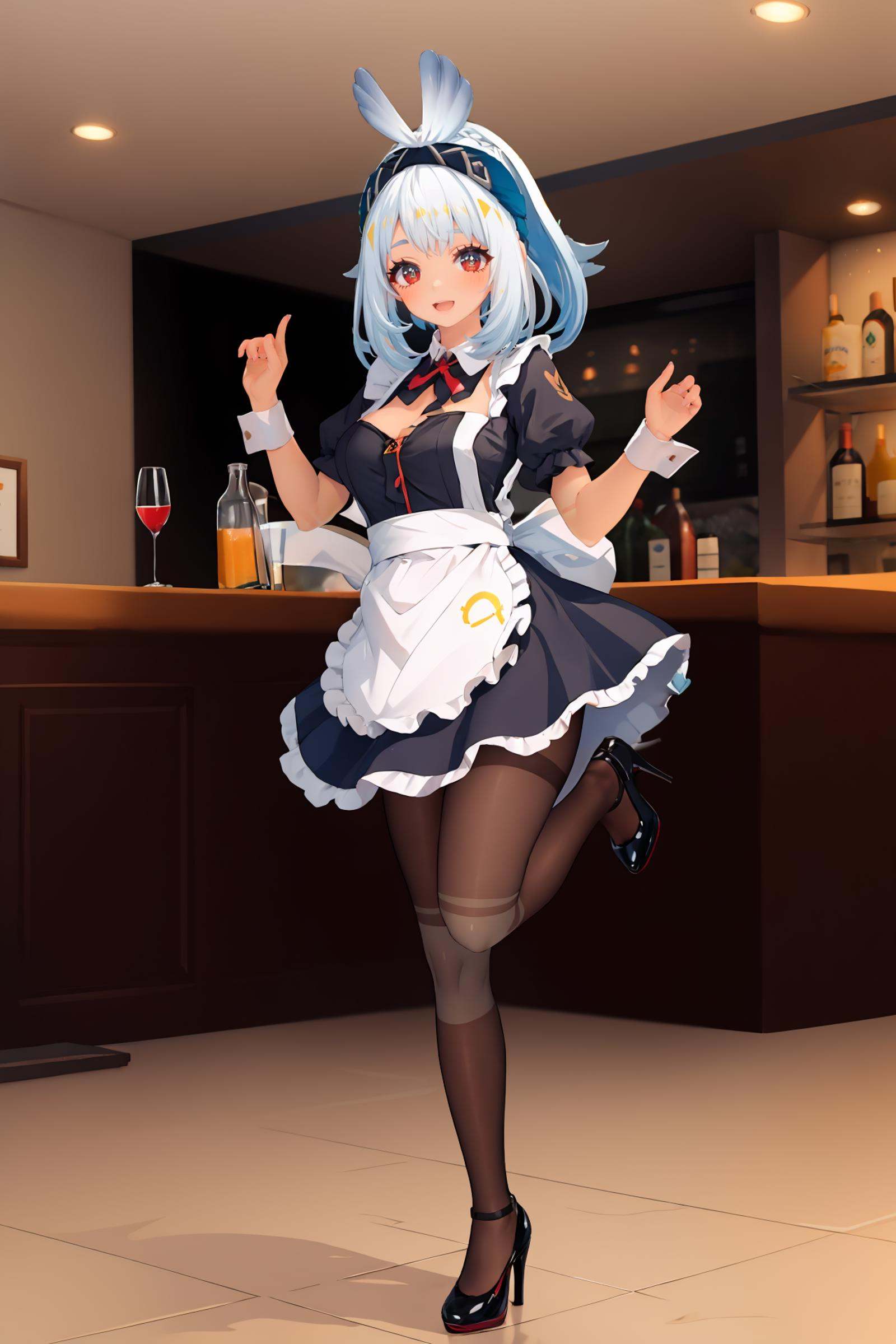 1girl,  mualani \(genshin impact\),  maid on Tensor.Art