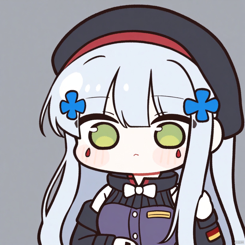 1girl,hk416 \(girls' frontline\),girls' frontline,,chibi,,