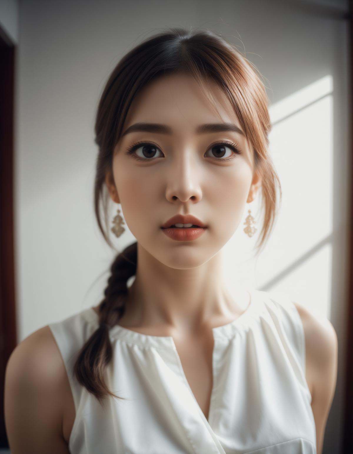 best quality,  masterpiece,  raw photo of a female in white dress on Tensor.Art