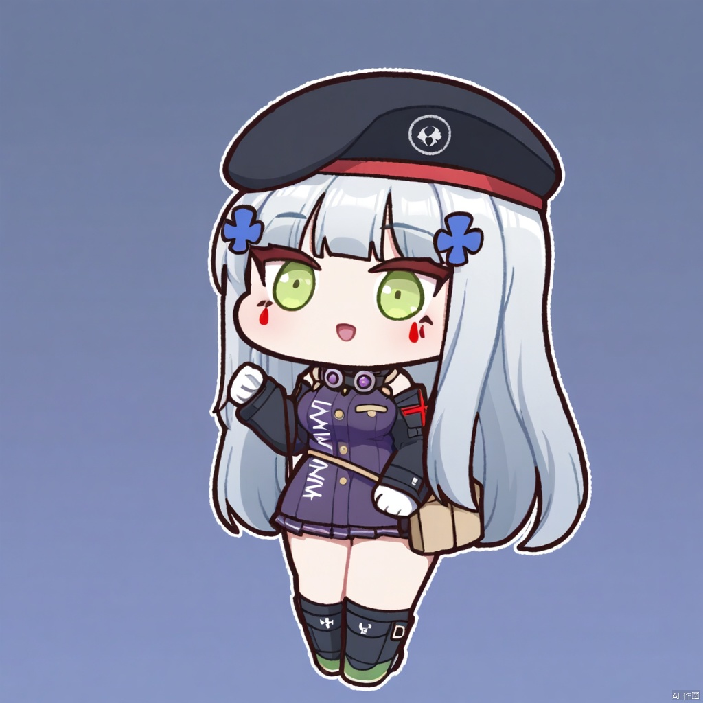 1girl,hk416 \(girls' frontline\),girls' frontline,,chibi,