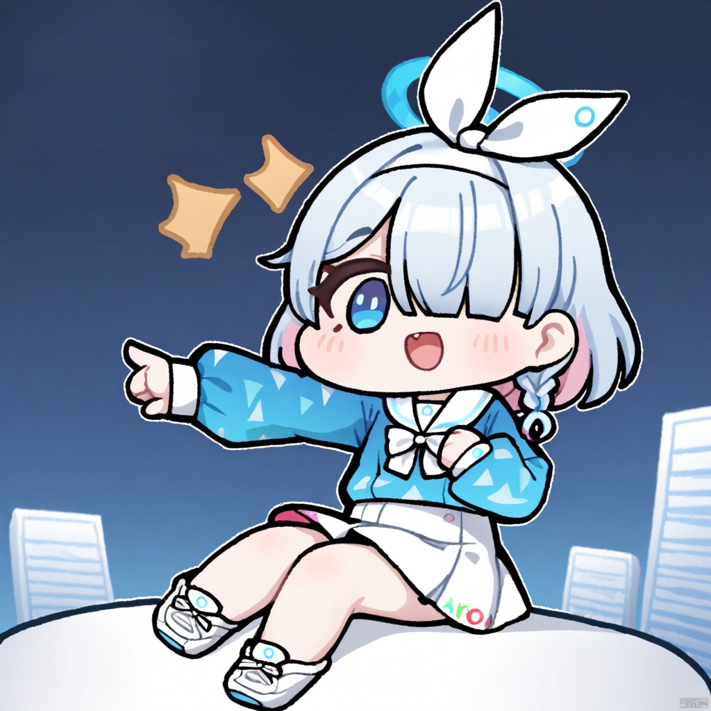 1girl,arona \(blue archive\),blue archive,chibi,,