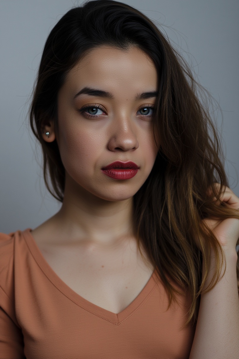natmar (woman) modeling,  good lights,  high key on Tensor.Art