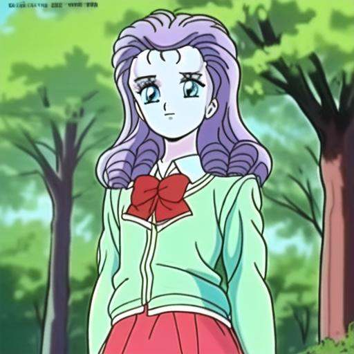 Red skirt,  Blue eyes,  female focus on Tensor.Art