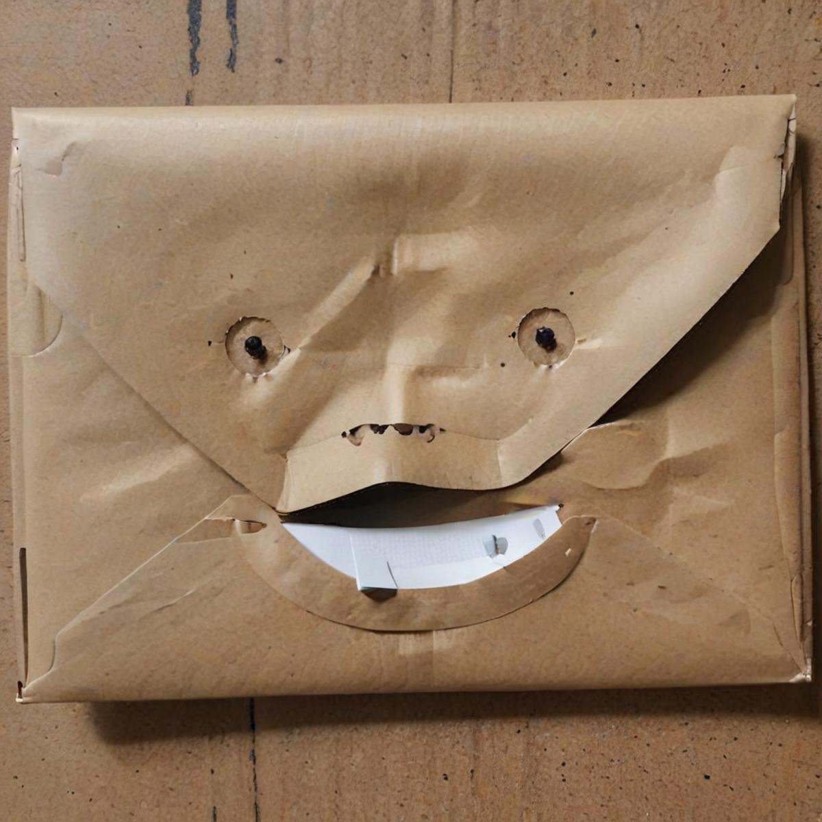 Pareidolia a Envelope that looks like a face by mnemic on Tensor.Art
