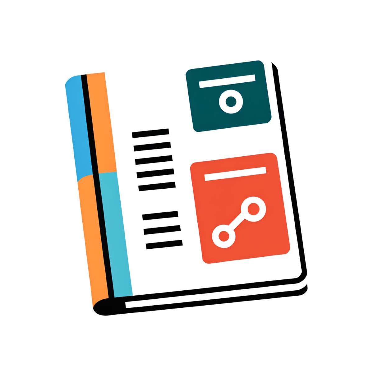 <lora:G4m31c0n5:1> colored Travel guidebook icon, simple white background