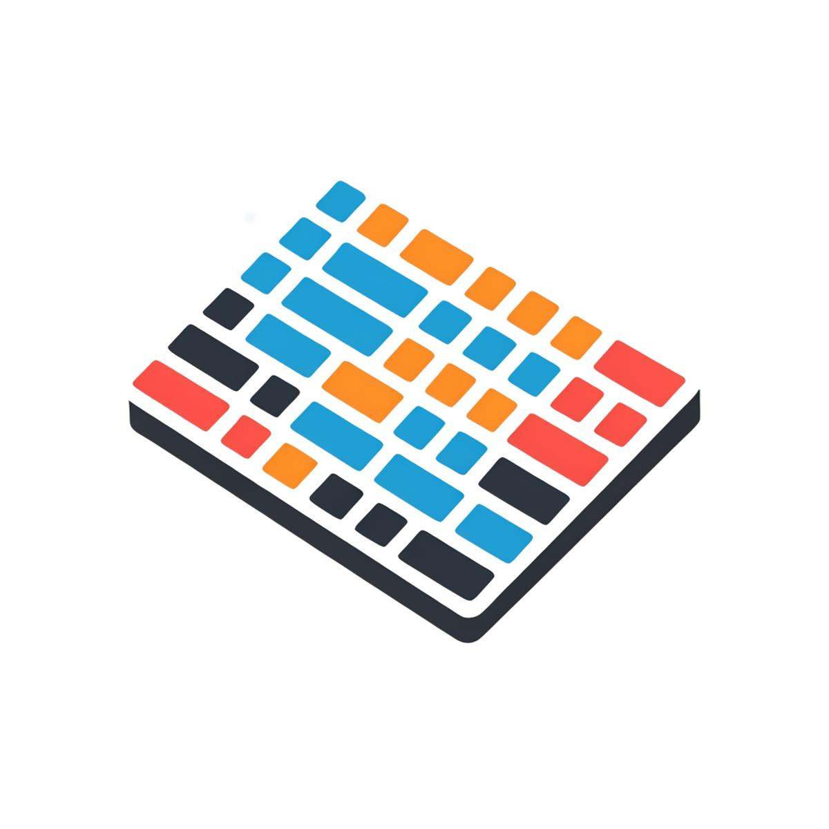<lora:G4m31c0n5:1> colored Keyboardtable icon, simple white background