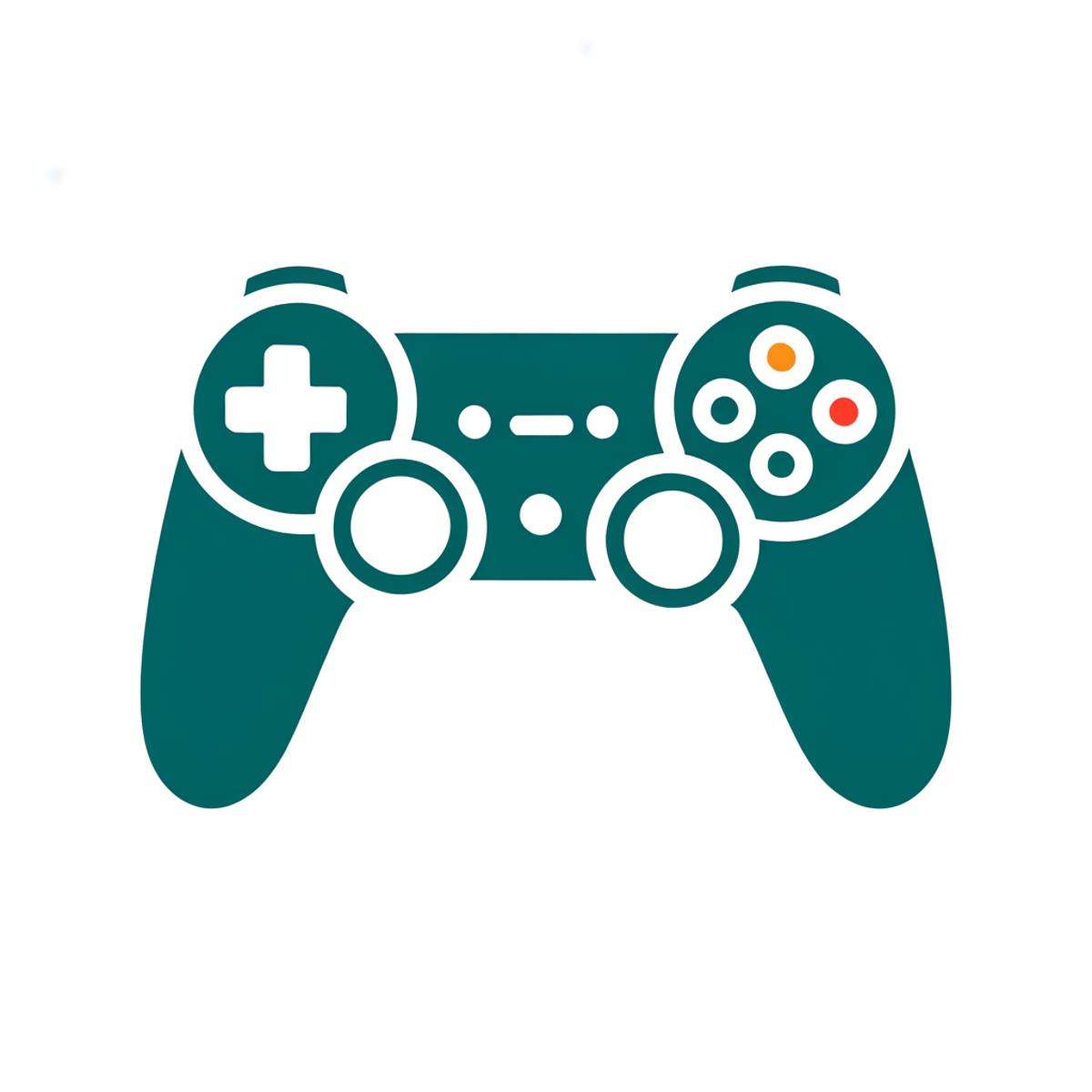<lora:G4m31c0n5:1> colored controller icon, simple white background