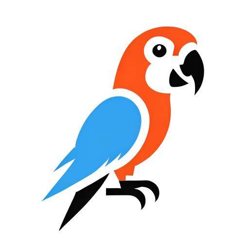 <lora:G4m31c0n5-000005:1> parrot icon, white background