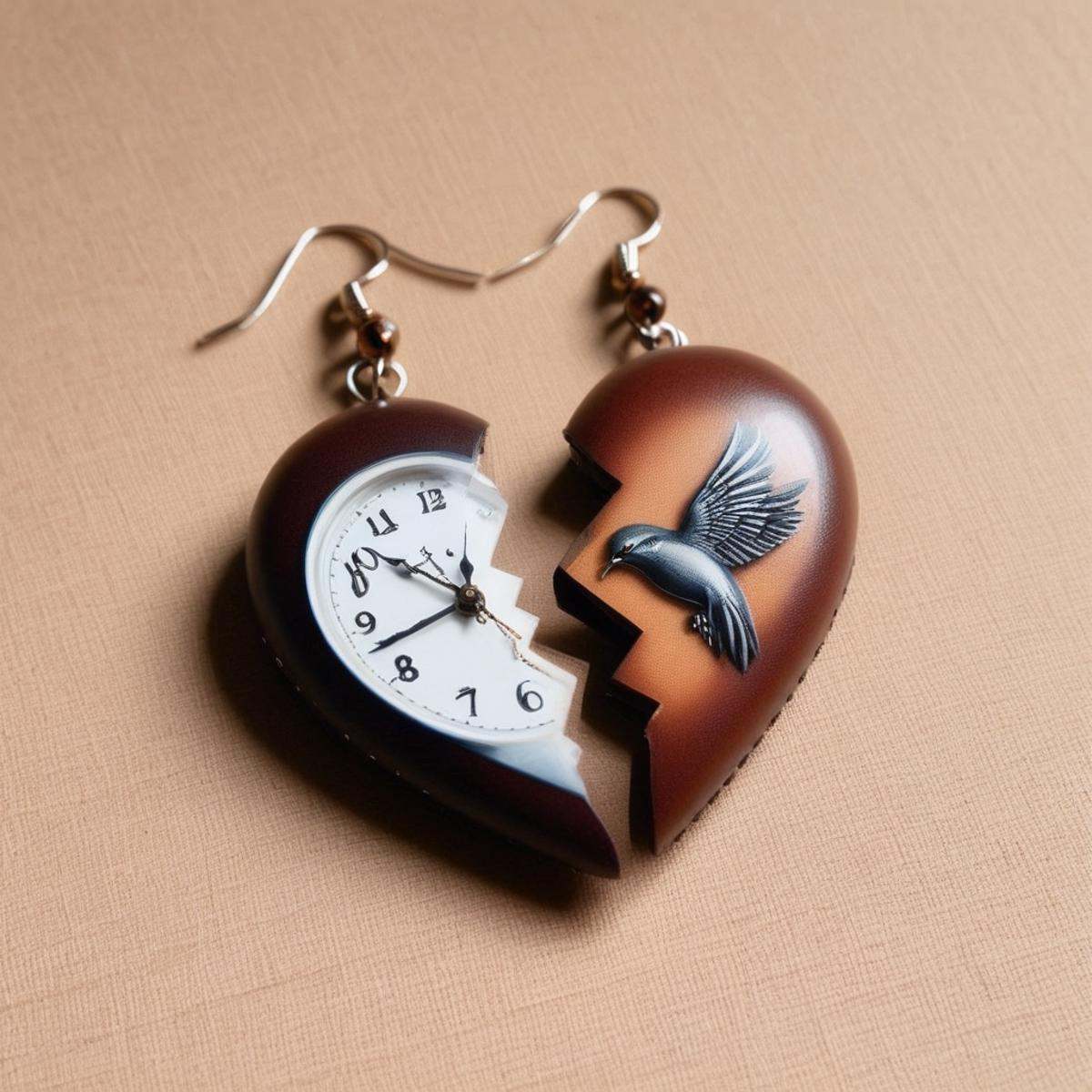 SplitHeart,  leather heart,  | by mnemic on Tensor.Art